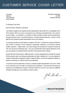 What is a Cover Letter for a Customer Service Expert?
